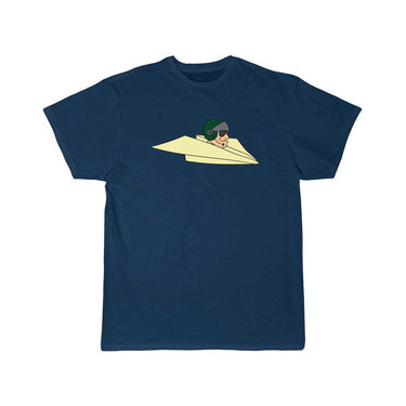 Military pilot fighter pilot in paper plane T Shirt THE AV8R